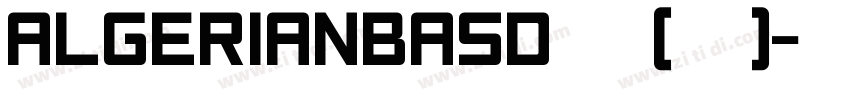 AlgerianBasD 普通(西方)字体转换